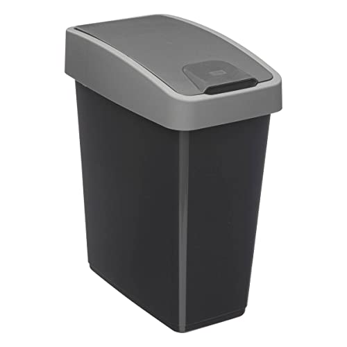 5five - mülleimer mit 2 öffnungen kunststoff 45l grau von 5 five simply smart