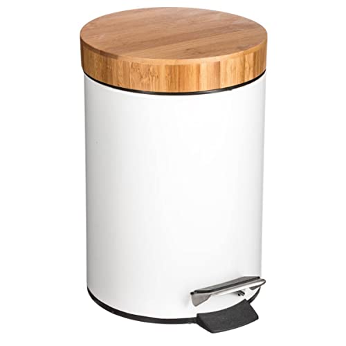 5five - mülleimer mit bambusdeckel 3l naturéo weiß von 5 five simply smart