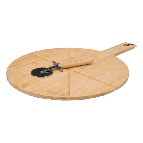5five - pizza-schneidebrett mit bambusrolle 37cm 5five - pizza-schneidebrett mit bambusrolle 37cm von 5 five simply smart