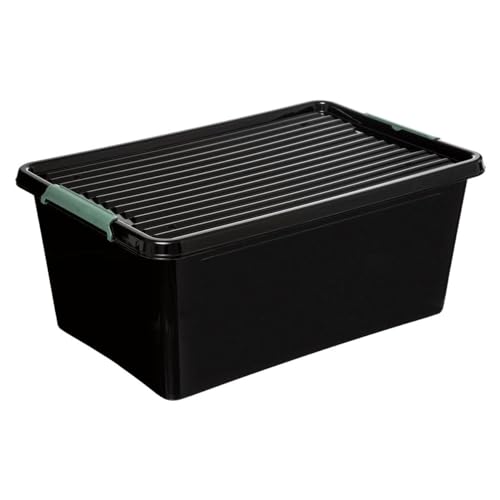 5five - plastikbox 60l "clip n box" schwarz von 5 five simply smart