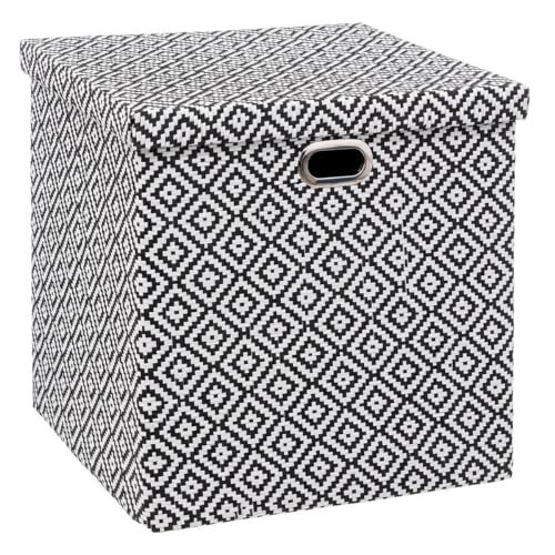 5five - schachtel 31x31cm "mix n modul" schwarz-weißes muster von 5 five simply smart