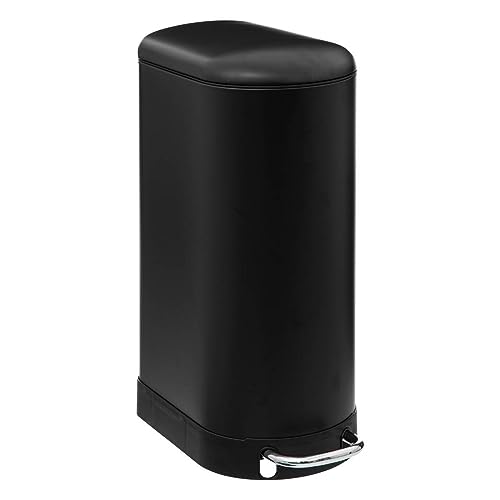 5five - slim-pedal-mülleimer metall 30l "ariane" schwarz von 5 five simply smart