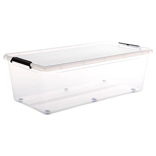 5five - transparente plastikbox 55l "clip n box" von 5 five simply smart