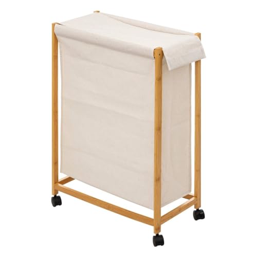 5five - wäschekorb roller 52l beige von 5 five simply smart