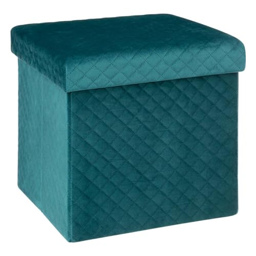 5 five simply smart Klappbarer sitzsack 31x31cm mix n modul velours blau - 31 x 31 cm von 5 five simply smart