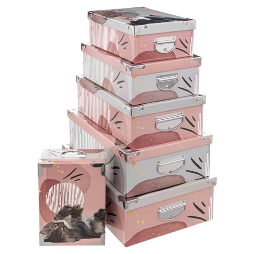 5five - 6 rosa Schachteln metallecken von 5 five simply smart