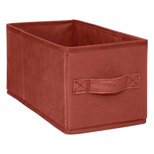 Five - Scatola portaoggetti in velluto, 15 x 31 x 15 cm, colore: Terracotta von 5 five simply smart