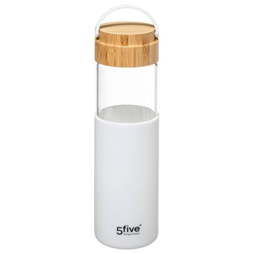 Flasche "Modern Color" weiß aus Silikon-Glas 0,55l von 5 five simply smart