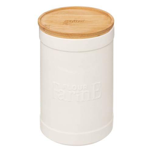 Mehldose "naturéo" aus weißer keramik - 5 five simply smart von 5 five simply smart