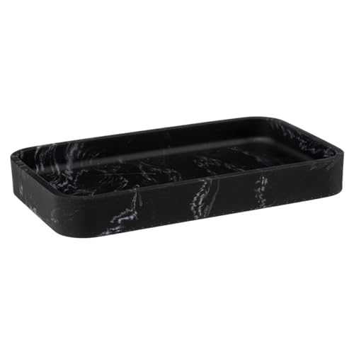 5five - rechteckiges, eckiges tablett lea mit schwarzem marmoreffekt von 5 five simply smart