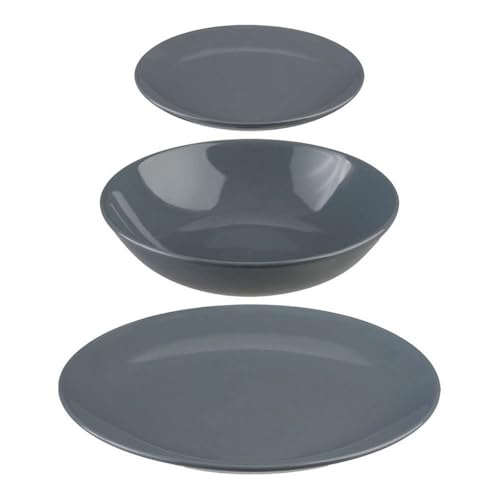 Secret de Gourmet - 18-teiliges tafelservice grau - grau von 5 five simply smart