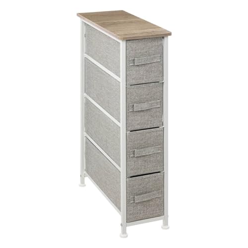 5five - aufbewahrung 4 schubladen Stoff hellgrau von 5 five simply smart