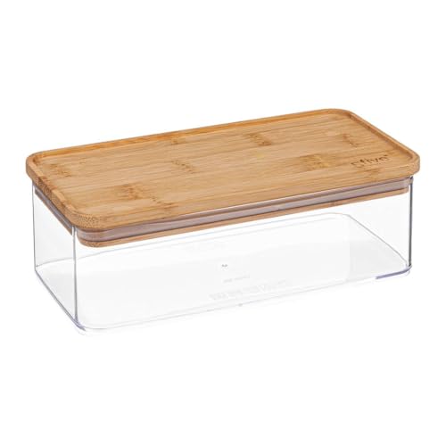 5five - vorratsdose rechteckig bambusdeckel "eske" 1l von 5 five simply smart