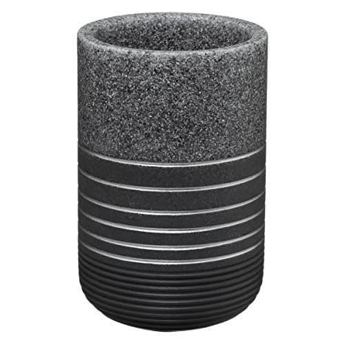 Zahnbürstentopf Silver grau - polyresin - 5 five simply smart von 5 five simply smart