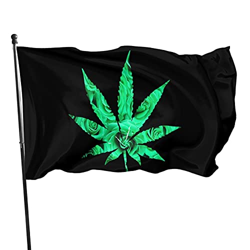 Garten Flaggen Weed Leaf Cannabis Marihuana 420 Pot Stoner Garten Fahnen Durable Yard-Flaggen Verblassen ​Beständig Feiertage Flags Für Rasen Jahreszeiten Feiertage 152x90 cm von 501