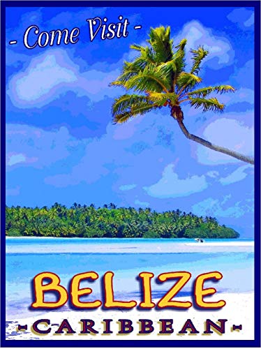 Metallschild Belize Mittelamerika Karibik Strand Ozean Reisen Badezimmer Dekor Retro Blechschilder Generisch Eisenmalerei Für Garten Home Küche 20x30 cm von 501