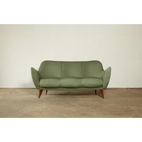 Seltenes Giulia Veronesi Perla Sofa, Original Grüner Stoff, Isa Bergamo, Italien, 1950Er Jahre von 506070