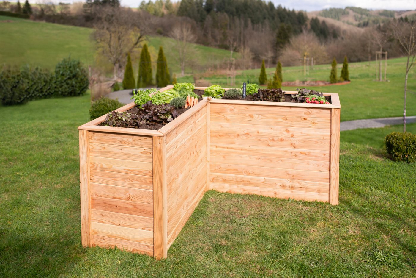 50NRTH Hochbeet Lärchenholz Hochbeet »Klassik L 170«, Eckhochbeet, Natur von 50NRTH