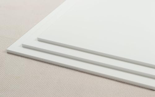 3 mm Acryl-Kunststoffplatte Schildermaterial – verschiedene Größen und Farben – Schwarz, Weiß, Rot, Grün, Blau, Orange (A3 (400 mm x 300 mm), Weiß von 52 North