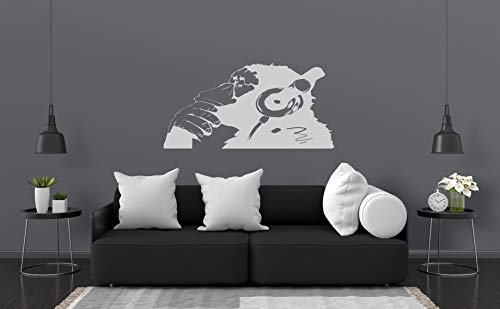 Wandtattoo Bansky DJ Monkey Thinker Graffiti Wandsticker Wandtattoo Schlafzimmer Modern Home Vinyl v112 (weiß) von 52 North