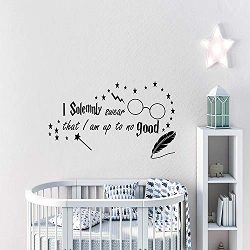 Wandtattoo mit Zitat "I Solemnly Swear That I am up to no Good", für Kinderzimmer, Schlafzimmer, Zuhause, Vinyl, goldfarben von 52 North