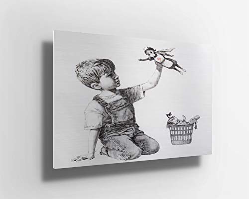 52 north Banksy Krankenschwester SuperNurse NHS Game Changer Metall Aluminium Druck Wandkunst | Poster | Leinwand | Dekor | Geschenk M (A2 (60 x 40 cm) von 52 north