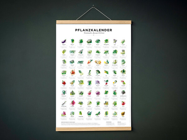 531 Rheinland Design Pflanzkalender und Aussaatkalender für den Garten als Poster von 531 Rheinland Design