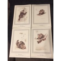 Rares Vintage Set Von 4 X Bären Prints Ralph Thompson By Royal Publications Limted von 5426408