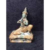 Vintage Verdigris Bronze Figur Thai Gott von 5426408