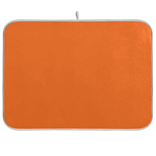 550 Hitzebeständige Matte Orange Einfarbig Geschirrtrocknungsmatte Waschbar Abwaschmatte Pflegeleicht Trocknen Von Teller Für Arbeitsplatte Spüle Küchentheke 41X46Cm von 550