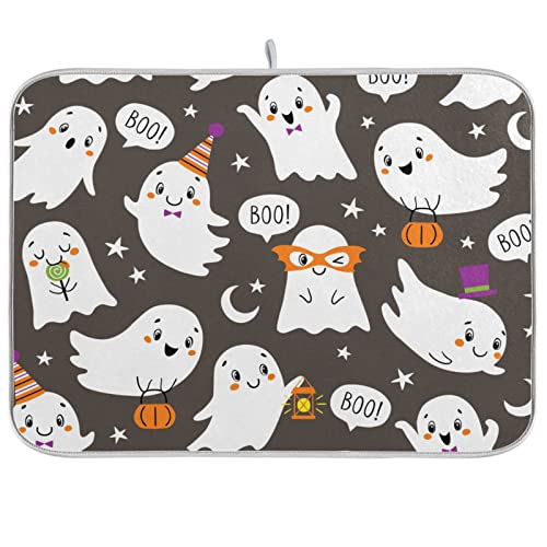 550 Küche Geschirr Abtropfmatte Halloween-Geist Trockenmatte Wiederverwendbar Hitzebeständige Matte Saugfähige Abtropfmatte Für Besteck Glas Spüle 41X46Cm 550 Küche Geschirr Abtropfmatte Halloween-Geist Trockenmatte Wiederverwendbar Hitzebeständige Matte Saugfähige Abtropfmatte Für Besteck Glas Spüle 41X46Cm von 550