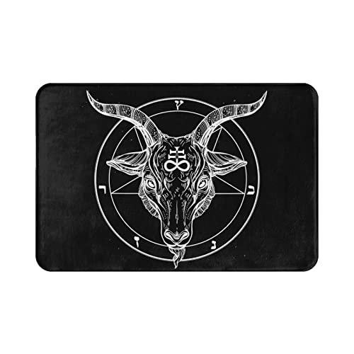 550 Seite Fußmatte Pentagramm Satanische Tätowierung Retro Küchenmatte Strapazierfähig Türmatte Feuchtigkeitsaufnahme Teppichmatte Für Außenbereich, Deko, Badezimmer, 40X60Cm von 550