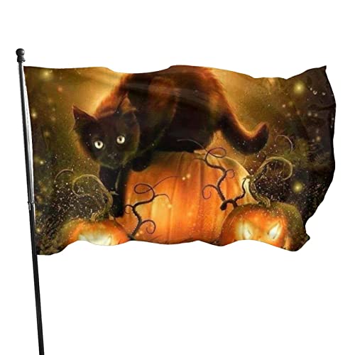 Gartenflaggen 90X150cm Halloween-Kürbis-Fledermaus-Katze Flaggen Robuste Haus Hof Flagge Dekorative Garten Banner Für Restaurants Haus Home von 550