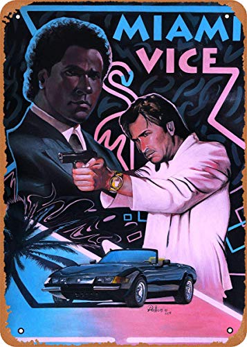 5562 Miami Vice Filmposter, Kunst, 20,3 x 30,5 cm, Vintage-Blechschild für Zuhause, Bar, Kneipe, Garage, Dekoration, Geschenke von 5562