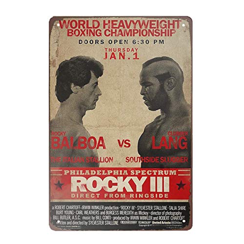 5562 World Heavyweight Boxing Championship Rocky Blechschilder Vintage Bar Man Cave Cafe Garage Home Wanddekoration Schild 20,3 x 30,5 cm von 5562