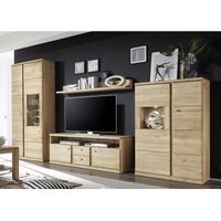 Wohnwand Teilmassiv Ianisha 335x210x46 Wohnzimmerschrank Wildeiche Bianco geölt 20125 von 58 AUFM KESSEL