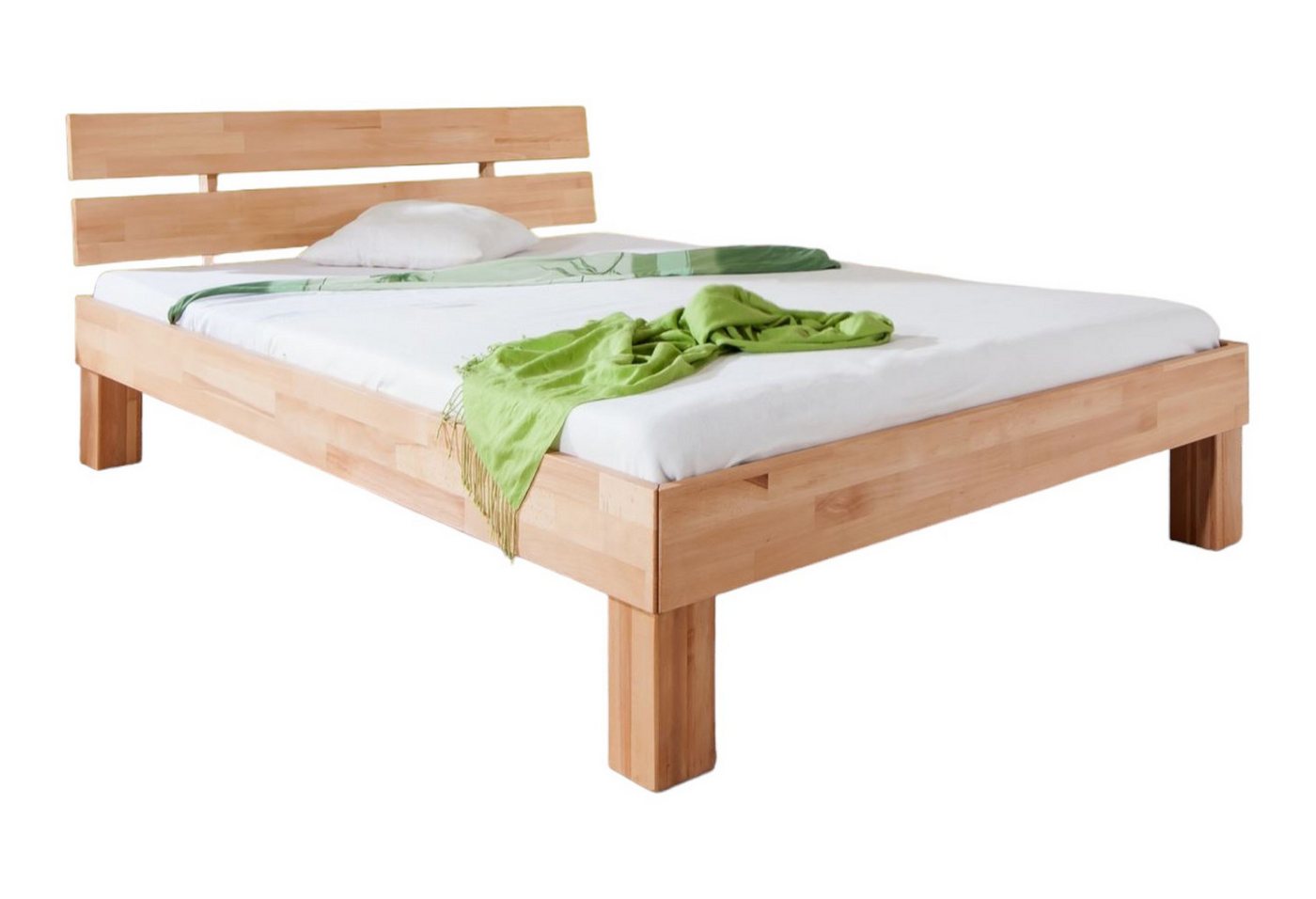 58 aufm Kessel Bettgestell Massivholzbett Gerti 95x212x79 Futonbett Massivholz Kernbuche geölt (inkl. Versand), Einzelbett Liegefläche 100x200 Designerbett schön,stabil und praktisch von 58 aufm Kessel