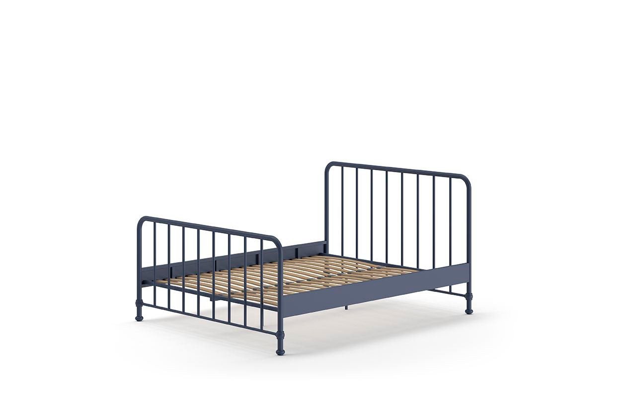 58 aufm Kessel Bettgestell Metallbett Kay 167x207x110 Doppelbett Metall Blau matt (inkl. Versand, Lieferung bis Verwendungsstelle), Liegefläche 160 x 200, stabile Konstruktion, Lattenrost inklusive von 58 aufm Kessel