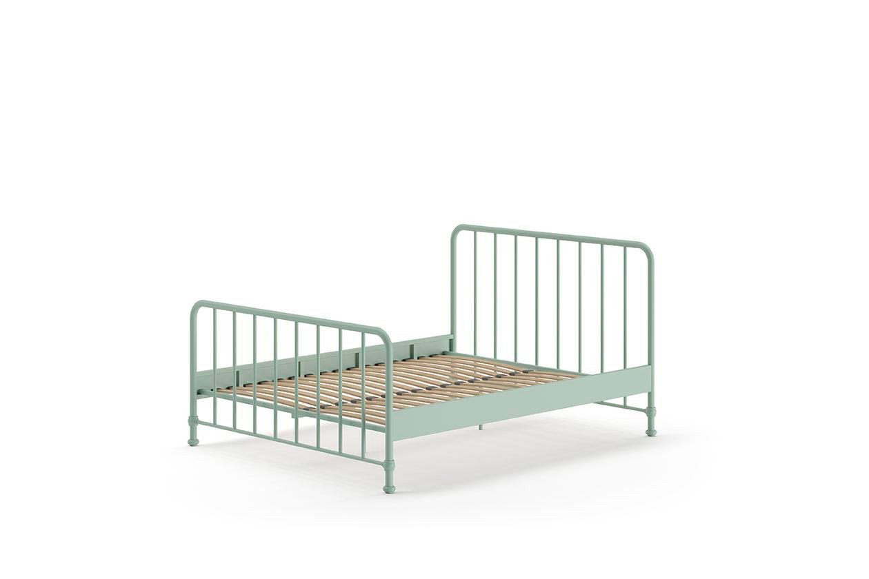 58 aufm Kessel Bettgestell Metallbett Kay 167x207x110 Doppelbett Metall Grün matt (inkl. Versand, Lieferung bis Verwendungsstelle), Liegefläche 160 x 200, stabile Konstruktion, Lattenrost inklusive von 58 aufm Kessel