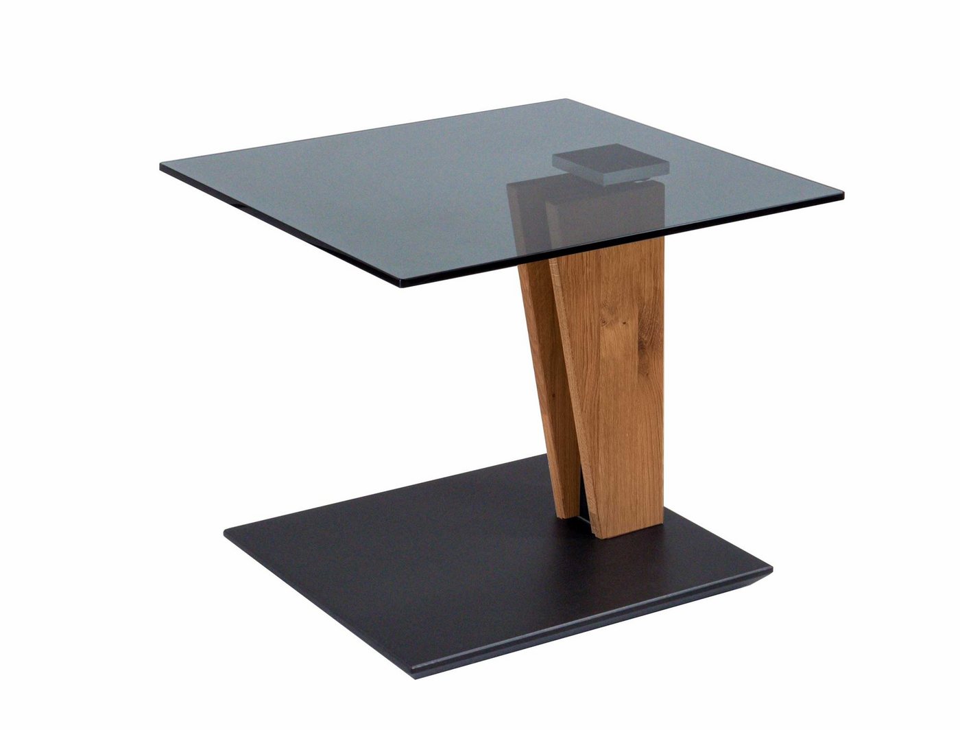 58 aufm Kessel Couchtisch Beistelltisch Funktionstisch Clio 55x47x47 Parsolglas Wildeiche/Grau (inkl. Lieferung bis in die Wohnung, 1-St., Lieferung bis Verwendungsstelle), stufenlos höhenverstellbar 10,0 mm ESG Sicherheitsglas auf Rollen von 58 aufm Kessel