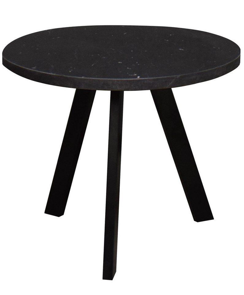 58 aufm Kessel Couchtisch Beistelltisch Rund 1 Elesa 60x51x60 Holzwerkstoff Keramik Schwarz (inkl. Lieferung bis an die Tür, 1-St., Lieferung bis zur Haustür), Tisch rund als Couchtisch oder Beistelltisch nutzbar Metallgestell von 58 aufm Kessel