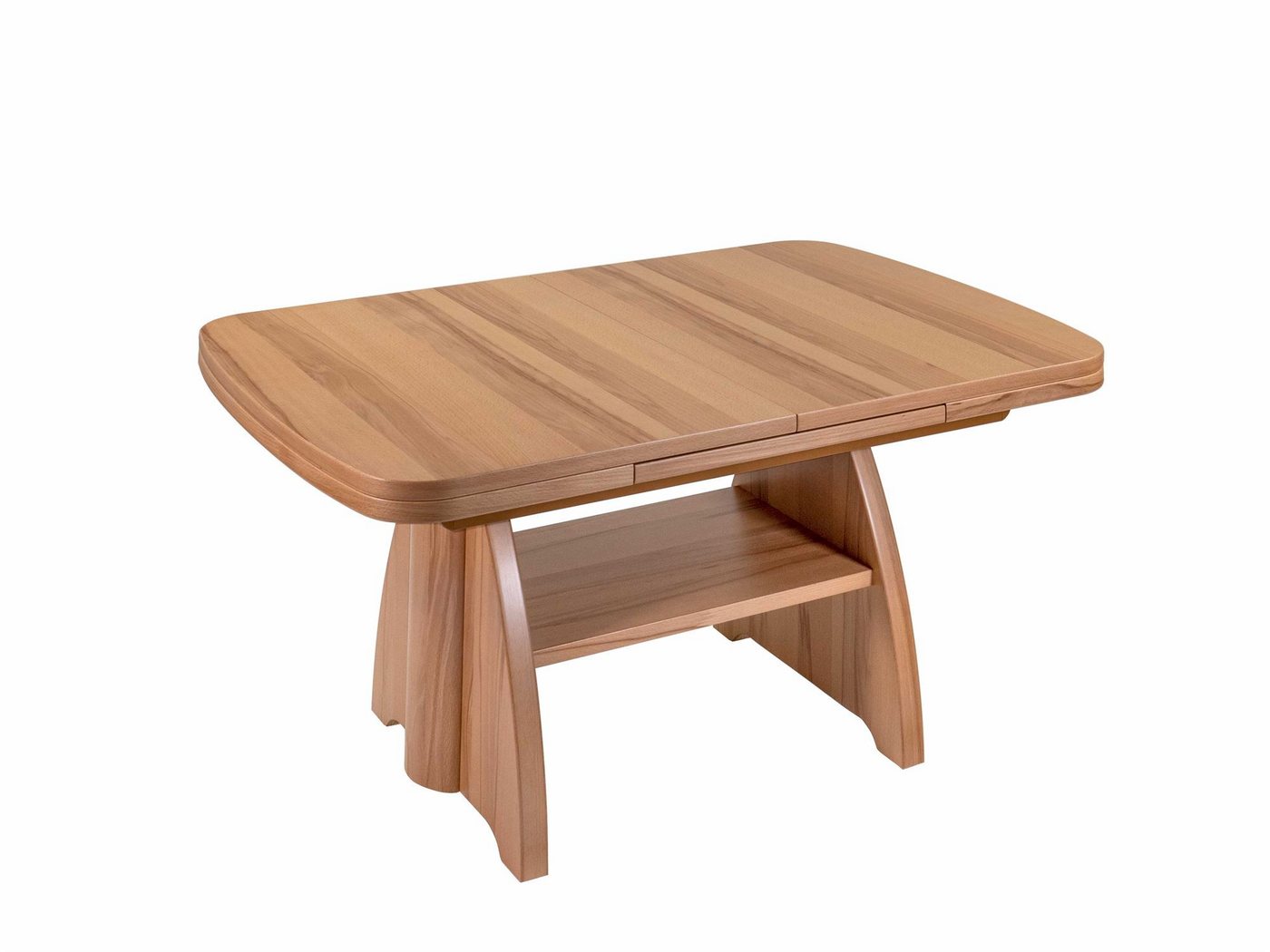 58 aufm Kessel Couchtisch Funktionstisch Clara 101x56x71 Massivholzfurnier Kernbuche (inkl. Lieferung bis in die Wohnung, 1-St., Lieferung bis Verwendungsstelle), stufenlos höhenverstellbar ausziehbar Tischplatte Massivholzfurnier von 58 aufm Kessel