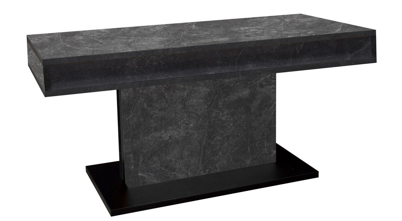 58 aufm Kessel Couchtisch Wohnzimmertisch höhenverstellbar Else 2 110x59x60 Keramikoptik Grau (inkl. Lieferung bis an die Tür, 1-St., Lieferung bis zur Haustür), Höhenverstellbar 59-78 cm mit Ilse Lift,ABS-Kante,Metallgestell von 58 aufm Kessel