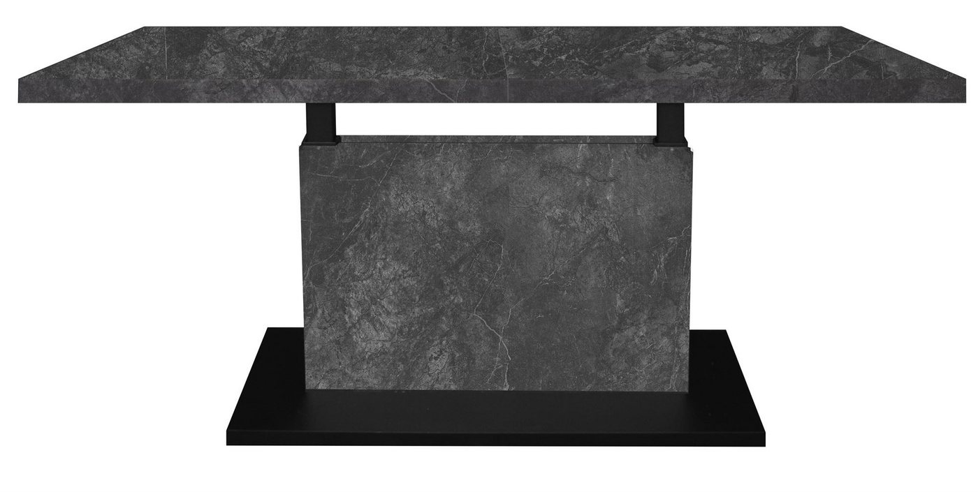 58 aufm Kessel Couchtisch Wohnzimmertisch höhenverstellbar Else 3 120x56x70 Keramikoptik Grau (inkl. Lieferung bis an die Tür, 1-St., Lieferung bis zur Haustür), Höhenverstellbar 56-75 cm,Ilse Lift,ausziehbar bis 160 cm,ABS-Kante von 58 aufm Kessel