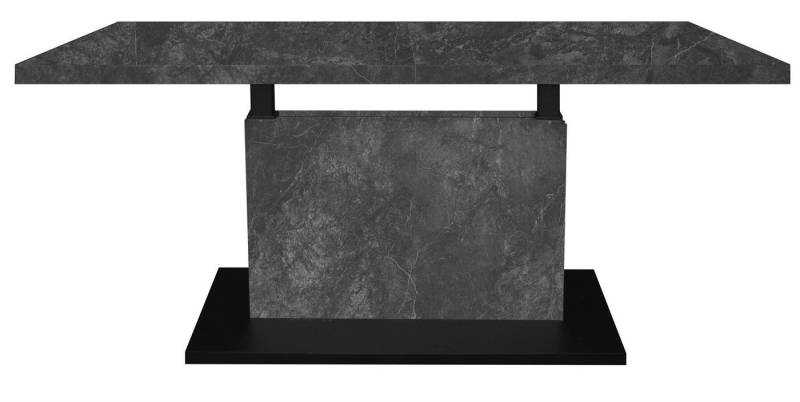 58 aufm Kessel Couchtisch Wohnzimmertisch höhenverstellbar Else 3 120x56x70 Keramikoptik Grau (inkl. Lieferung bis an die Tür, 1-St., Lieferung bis zur Haustür), Höhenverstellbar 56-75 cm,Ilse Lift,ausziehbar bis 160 cm,ABS-Kante von 58 aufm Kessel
