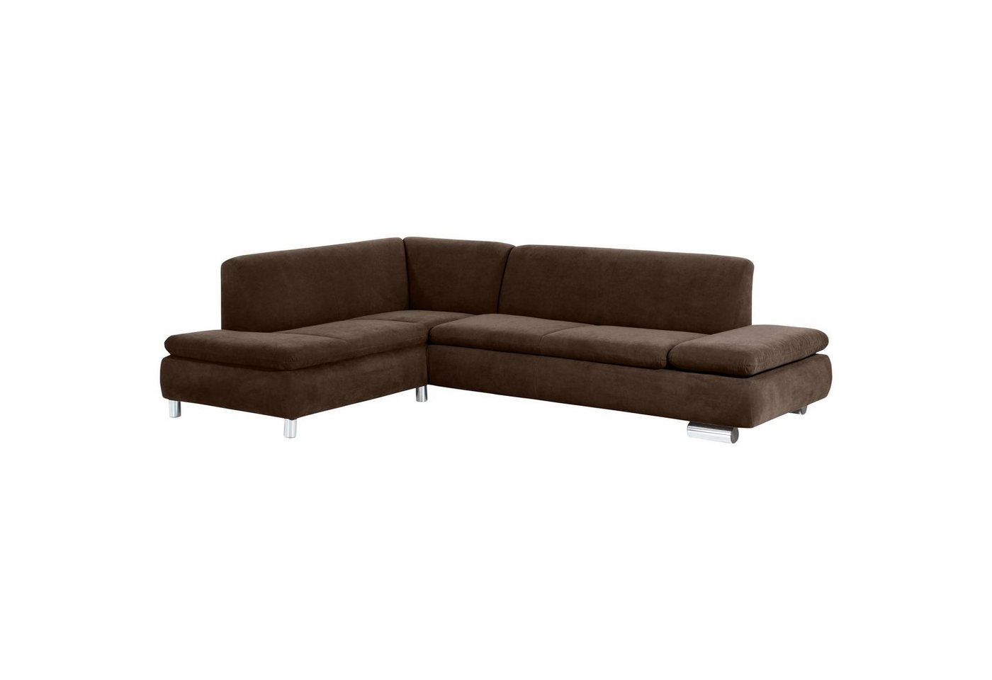 58 aufm Kessel Ecksofa Ecksofa mit Ottomane links Kaye Bezug Veloursstoff, Sparpreis inkl. Kostenlosem Versand 1 Teile, verstellbare Funktionsarmteile,hochwertig verarbeitet,bequemer Sitz von 58 aufm Kessel