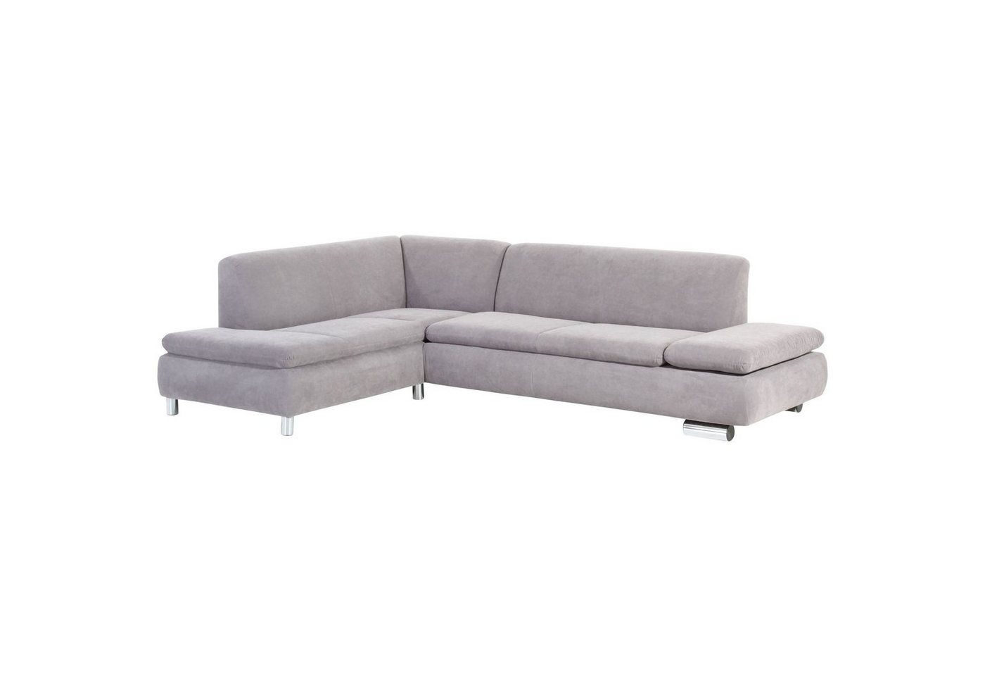 58 aufm Kessel Ecksofa Ecksofa mit Ottomane links Kaye Bezug Veloursstoff, Sparpreis inkl. Kostenlosem Versand 1 Teile, verstellbare Funktionsarmteile,hochwertig verarbeitet,bequemer Sitz von 58 aufm Kessel