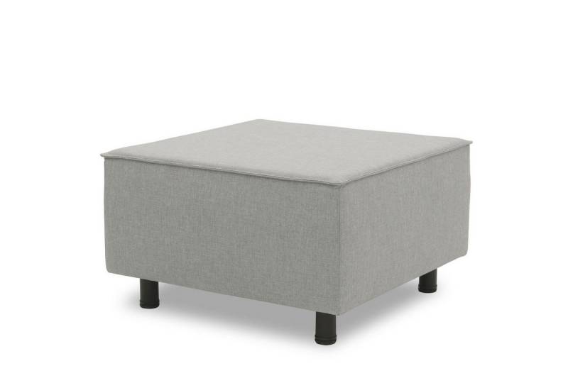 58 aufm Kessel Gartenlounge-Sessel Gartenlounge Hocker Brandie 73x43x73 mit Outdoorbezug in silber von 58 aufm Kessel