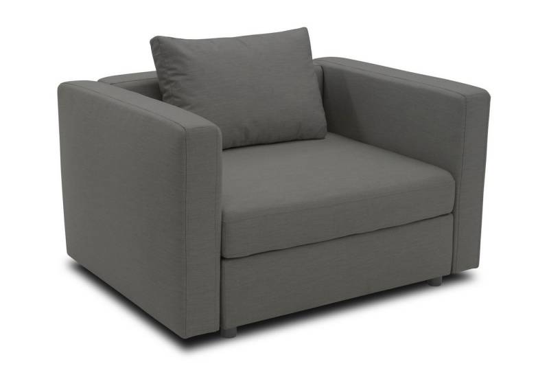 58 aufm Kessel Gartenlounge-Sessel Gartenlounge Relaxsessel Bozhana mit Outdoorbezug in anthrazit (inkl. Versand, 1-St., Lieferung bis zur Haustür), Polster aus Quick-Dry Schaum mit einem wasserbweisende Outdoorbezug von 58 aufm Kessel