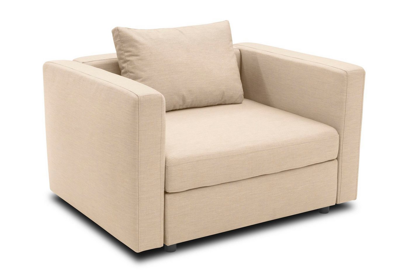 58 aufm Kessel Gartenlounge-Sessel Gartenlounge Relaxsessel Bozhana mit Outdoorbezug in beige (inkl. Versand, 1-St., Lieferung bis zur Haustür), Polster aus Quick-Dry Schaum mit einem wasserbweisende Outdoorbezug von 58 aufm Kessel